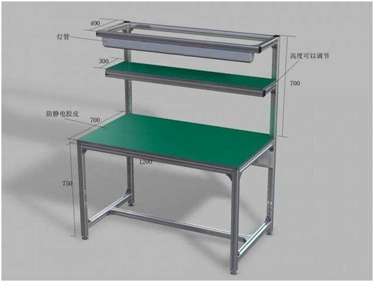 鋁型材工作桌圖紙